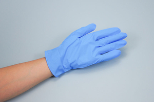 Одноразовые синие нитриловые перчатки