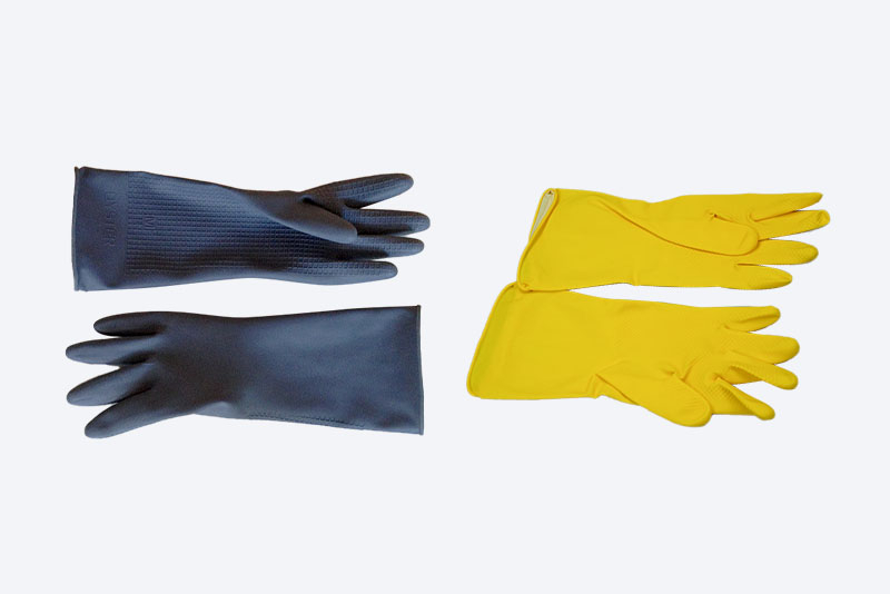 Чистящие перчатки с короткими рукавами