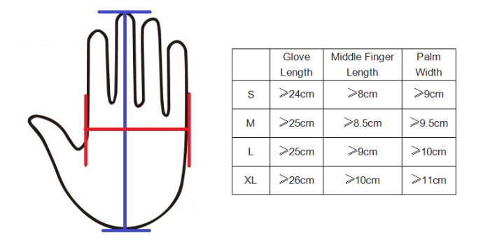 размер чистящих перчаток